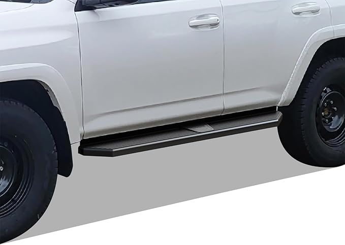 APS 6-inch (Black Stainless Steel Powder Coated Flat Style) Running Boards Side Bars Side Steps Compatible with Toyota 4Runner 2010-2016 Trail & 17-24 TRD Off-Road & 2014-2024 SR5