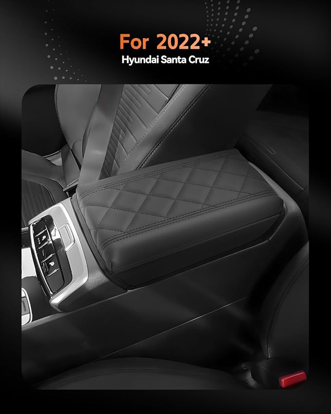 CDEFG for 2022-2025 Hyundai Santa Cruz Center Console Cover Armrest Box Cover for Santa Cruz Pickup (SE, SEL, SEL Activity, XRT, Limited) 2022 2023 2024 2025 Accessories Console Arm Rest Protector