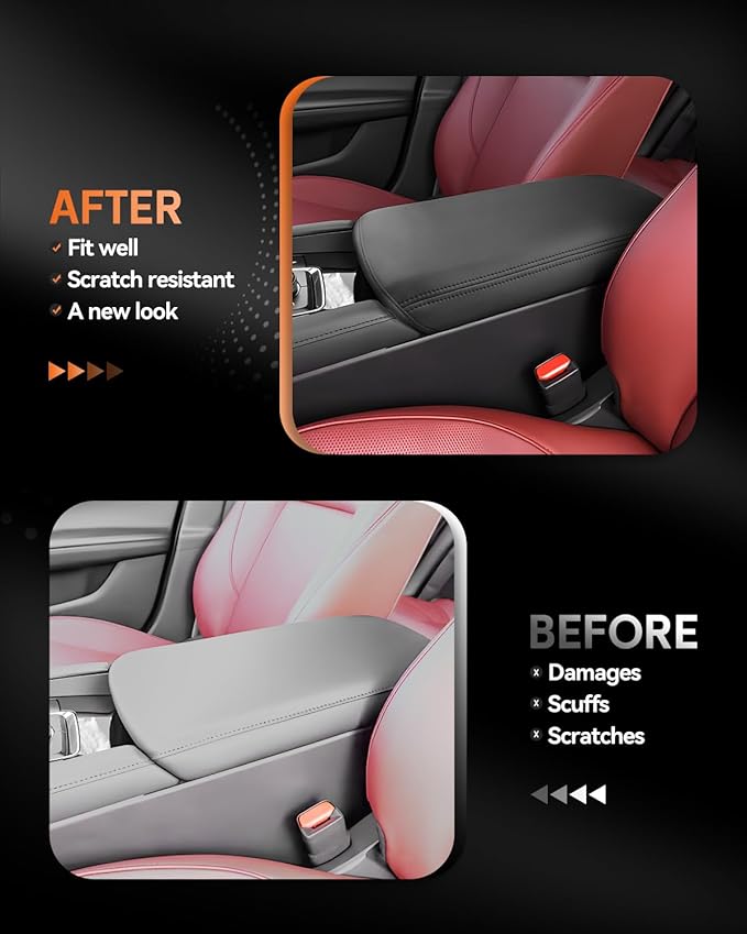 CDEFG for Mazda3 2019-2025 Center Console Cover Armrest Cover for Mazda Mazda3 Accessories Arm Rest Protector Mazda3 2019 2020 2021 2022 2023 2024 2025