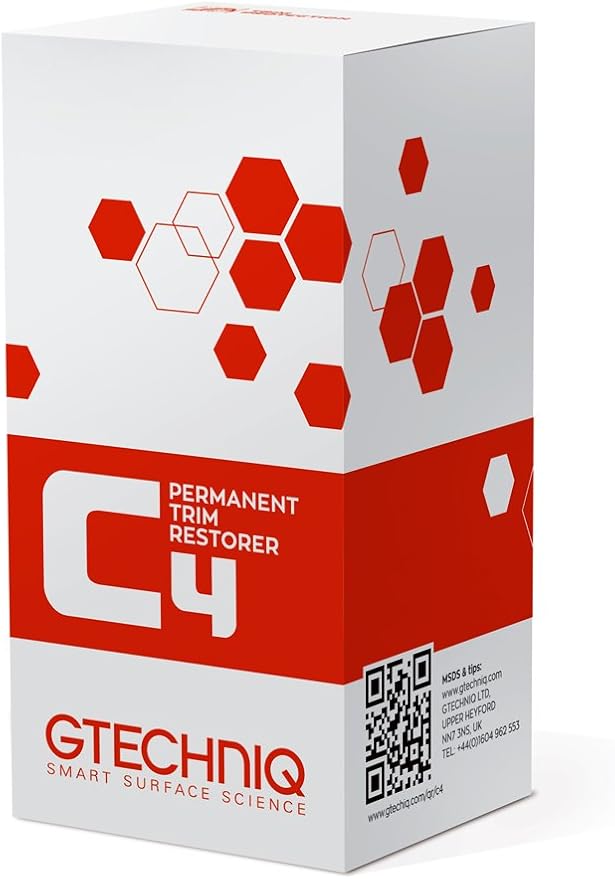 Gtechniq C4 Permanent Trim Restorer 15ml - Revitalize Tired, Faded, Discoloured Car and Vehicle Trim - Premium Weather Protection, UV Resistant, Leaves No Unattractive Gloss - 2 Year Durability
