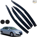 Rain Guards for Volkswagen VW Jetta 2006-2010, Tape-on Side Window Deflectors for Volkswagen Jetta, Window Visors for Volkswagen Cars, for Volkswagen Car Accessories 4 Rain Guards ＆ 2 Car Coasters