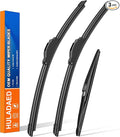 HULADAED® 28'' 18'' 12'' Windshield Wipers Replacement for Nissan Rogue Sport 2022 2021 2020 2019 2018 2017,Silicone Front Rear Wiper blades for MY Car-All Weather & Quiet(3 PACK)