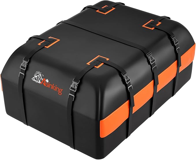 Car Rooftop Cargo Carrier - 21 Cubic Feet, 100% Waterproof Heavy Duty 840D Car Roof Bag for All Vehicles with/Without Racks - Anti-Slip Mat, 6 Door Hooks, Storage Bag, 2 Extra Straps