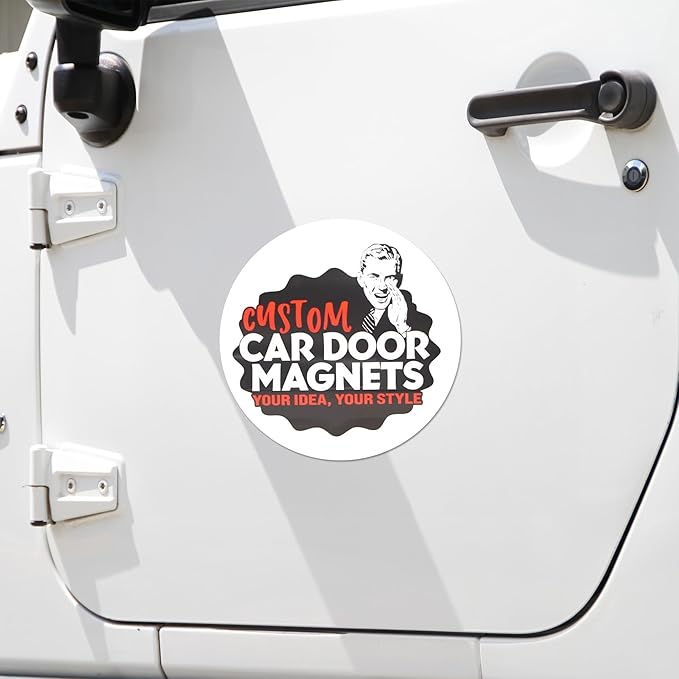 Custom Car Magnet Signs for Businesses (12" Round) 2 pk - Personalized Car Magnets for Advertising and Vehicle Promotion - Advertising Magnets for Cars Door - Professionally Printed