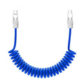 chubbycable Curly Chubby - Retractable Fast Charging Cable 240W Coiled Charger Cord for Car Durable USB-C Cable for Phones, Tablets and More, Dark Blue, Type-C to Type-C, 1.3FT-2.3FT