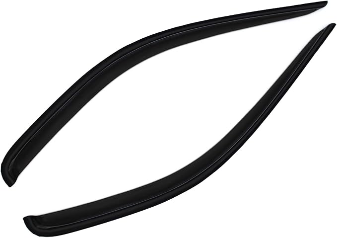Smoke Front Window Visor Compatible with Dodge Dakota Standard Cab 1997-2004 Wind Deflector Sun Rain Guards Outside 2pc 92438
