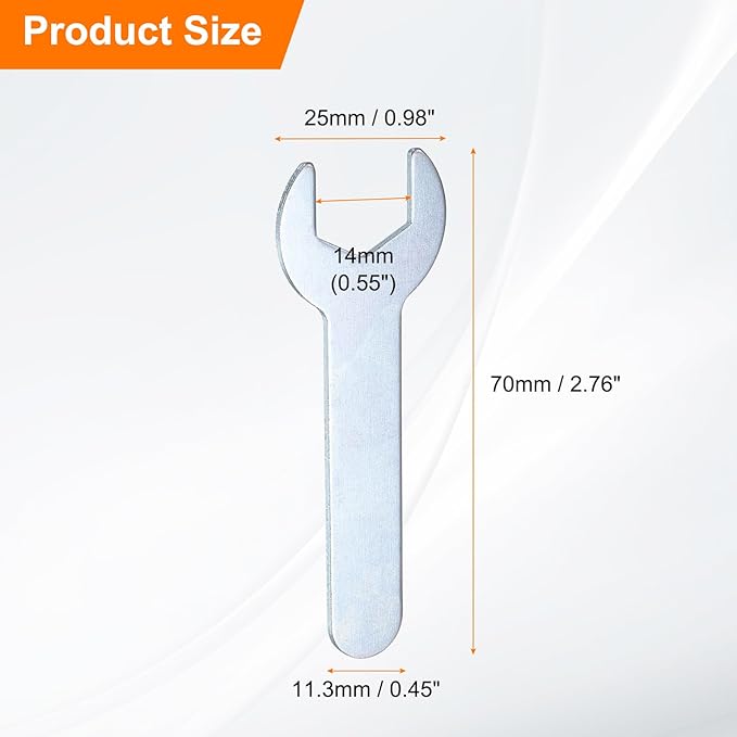 HARFINGTON 10pcs Small Wrench 14x70x1.5mm Metric U-Shaped Single Open Ended Spanner Super Thin Flat Head Galvanizing Wrench for Automotive Repair Furniture Assembly