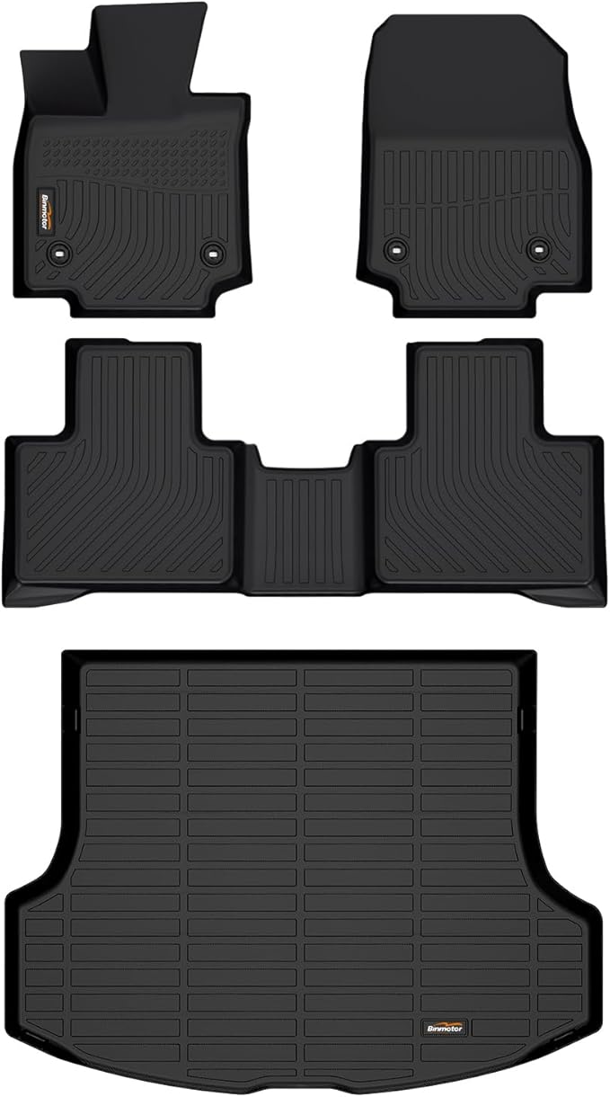 Binmotor-All Weather Floor Mats & Cargo Liner for RX 2025 2024 2023 RX350 | RX350h | RX500h (NOT for RX450h+PHEV) Heavy Duty Car Floor Liners for RX 350 Accessories-Black