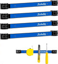 4 Pieces 12" Magnetic Tool Holder Strip, Blue Magnet Bar, Metal Tool Organizer Rack for Garage Organization, Easy To Install in Workshop, Mounting Screws Included