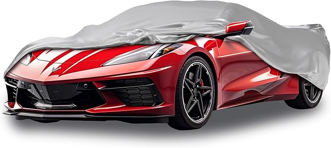 Car Covers Weatherproof Max Car Cover & Warranty Compatible with Chevrolet 2020-2022 Corvette Stingray- Outdoor Cover Theft Cable Lock Car Accessories Better Than Waterproof