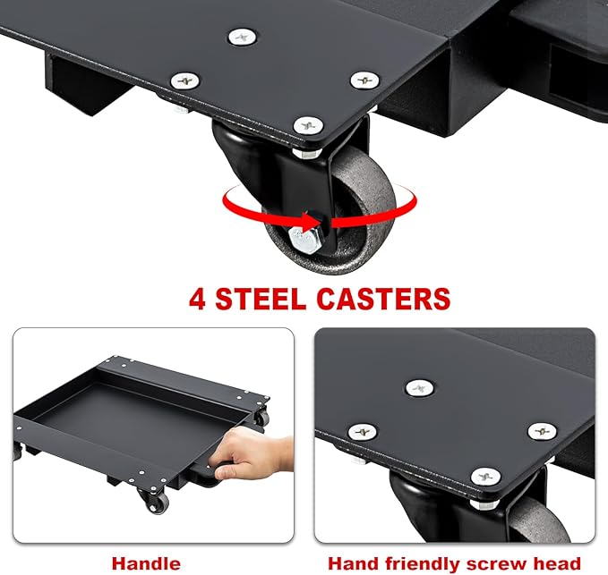CXRCY1200 LBS Motorcycle Jack with Dolly, Motorcycle Lift Scissor Jack Upgraded Dirt Bike ATV Steel Motorcycle Hoist Stand with Ratchet Wrench,Crank Handle,Thickened Rubber Pad,Wide Deck