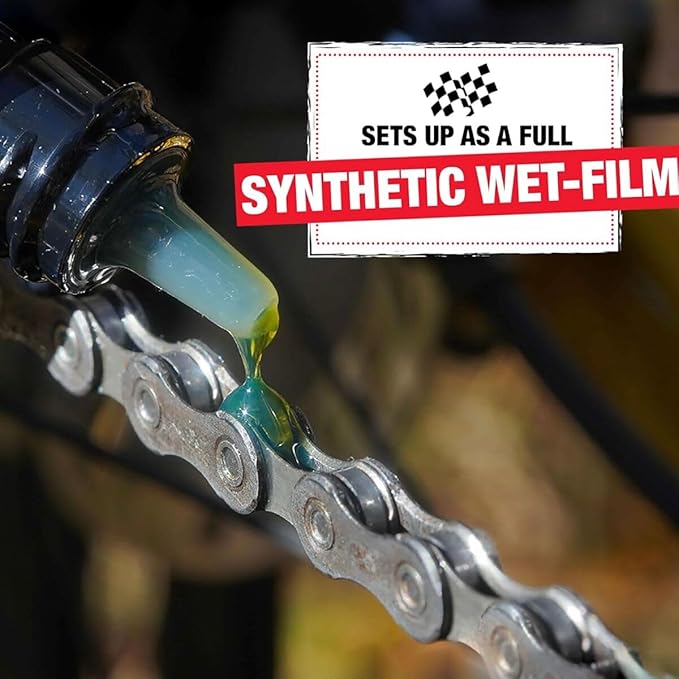 Finish Line WET Bicycle Chain Lube 2oz Drip Squeeze Bottle