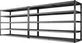 REIBII 78" H Storage Shelves, Garage Shelving Heavy Duty Load 3000LBS, Adjustable Garage Shelving, 5 Tier Metal Shelves Unit for Storage Rack, Basement, 55" W x 26" D x 78" H, Black, 2 Pack