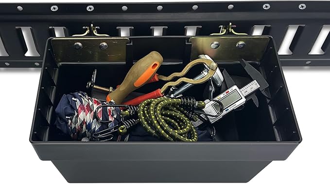 1 Pack Heavy Duty E-Track Basket for E-Track Systems, Trailer E Track Organizing Storage Pail,Organization Bin for Trucks, E-Track Storage Bin - E Track Accessories