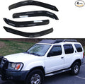4pcs Out-Channel Tape On Side Wind Vent Deflector,Dark Smoke Sun Rain Guard,Nice Window Visor fit for 2000-2004 Nissan Xterra All Models 94719