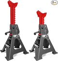 Car Jack Stands 6 Ton with Double Locking and Large Foot Base for Lifting Cars,SUVS,MPVS, Heavy Duty Steel, 13000 lb Capacity, 1 Pair