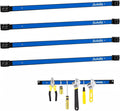 4 Pieces 24" Magnetic Tool Holder Strip, Blue Magnet Bar, Metal Tool Organizer Rack for Garage Organization, Easy To Install in Workshop, Mounting Screws Included