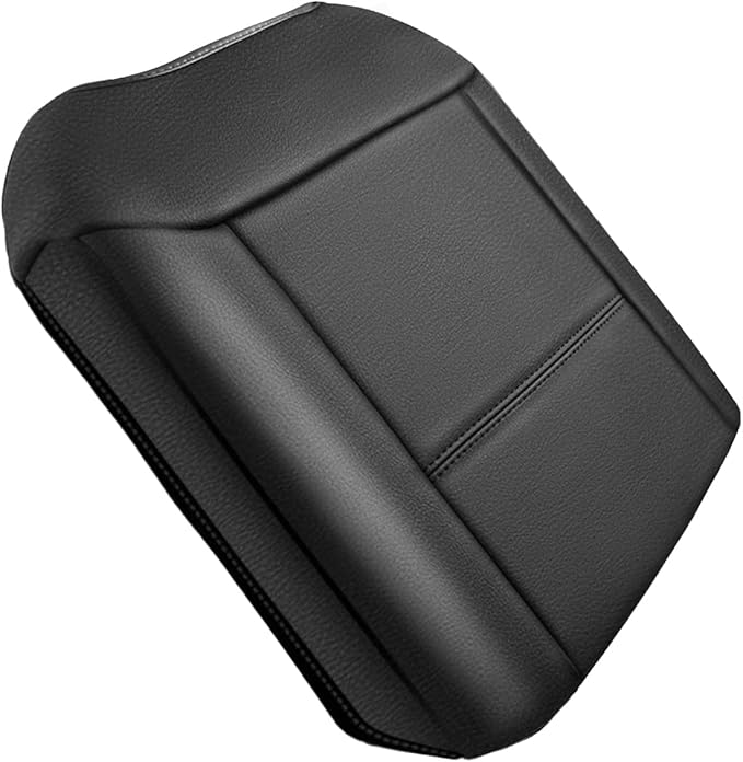 Muslogy Center Console Armrest Cover Compatible with Ford F250 F350 F450 2023 2024 2025 Super Duty Comfort Armrest Pad Arm Rest Cushion Vegan Leather Protector 1-Inch Extra Thick(Bucket Seat ONLY)