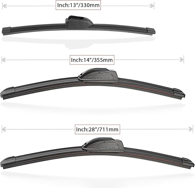 Windshield Wiper Blades Replacement for Hyundai Elantra 2012-2016 / Hyundai Elantra GT 2013-2017 Original Factory Quality Front Rear Wipers Blade Set for My Car - 28" 14" 13" (Pack of 3)