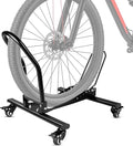 Bike Floor Stand Freestanding Space-Saving Indoor Garage Bike Storage Bicycle Parking Rack Adjustable for 20"-29" Mountain Road Bikes