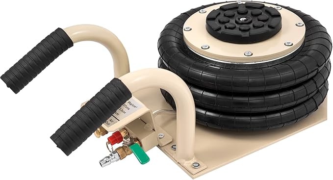 CXRCY 3 Ton Air Jack for Cars & Trucks - 6600LBS Capacity Pneumatic Airbag Jack with Short Handle, Fast Lifting up to 16 Inch for Cars,Trucks (White Triple Bag Air Jack)
