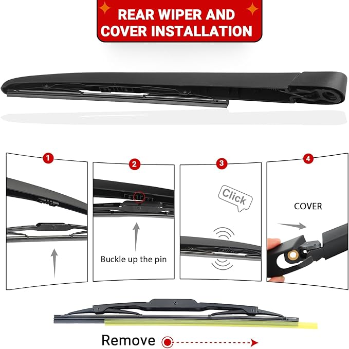 Windshield Wiper Blades Replacement for Chevy Chevrolet Blazer 2019 2020 2021 Original Factory Quality Front Rear Wipers Blade Set for Car - 24" 18" 12" (Pack of 3)