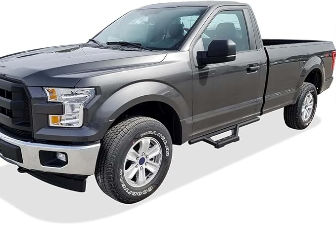 APS Drop Steps Running Boards Compatible with Ford F-150 2015-2025 Standard Cab (Excl. 22-25 Lightning EV) & 2017-2025 F-250/350 Super Duty | 304 Stainless Steel Side Steps | 5-Year Warranty