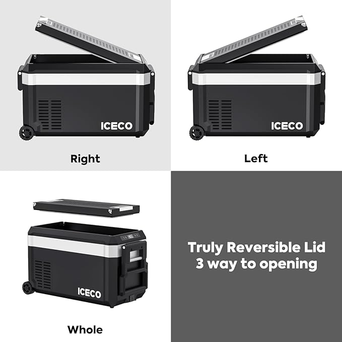 ICECO JP30 Pro 12 Volt Refrigerator, Portable Fridge Freezer Powered by SECOP Compressor, 31 Quart Car Fridge 12/24V DC 110~240 Volt AC, -4℉-68℉, Refrigerator for Car, Camping and Home Use