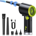 Compressed Air Duster, Electric Air Duster, Handheld Cordless Air Duster, Stepless Speed Motor, 6000mAh Rechargeable Air Blower, Type-C Fast Charge, for Computer, Keyboard, Pet House…