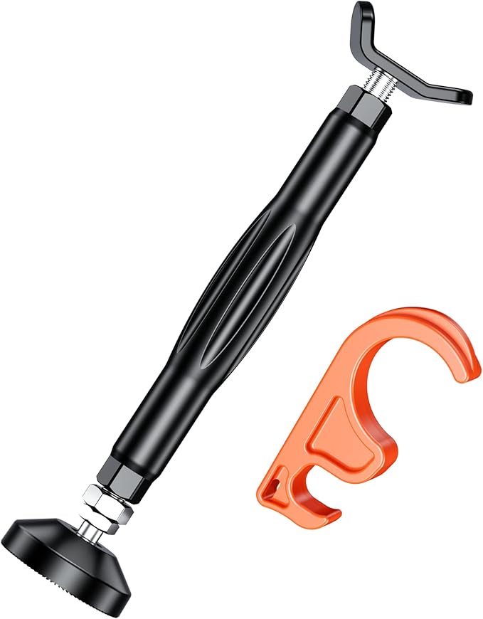 BRCOVAN Motorcycle Stand Wheel Chain Cleaning Maintenance Stand, Portable Lift Stand Jack, Replacement Ridding Emergency Tool for All Motorcycle, Set Includes Brake Buckle