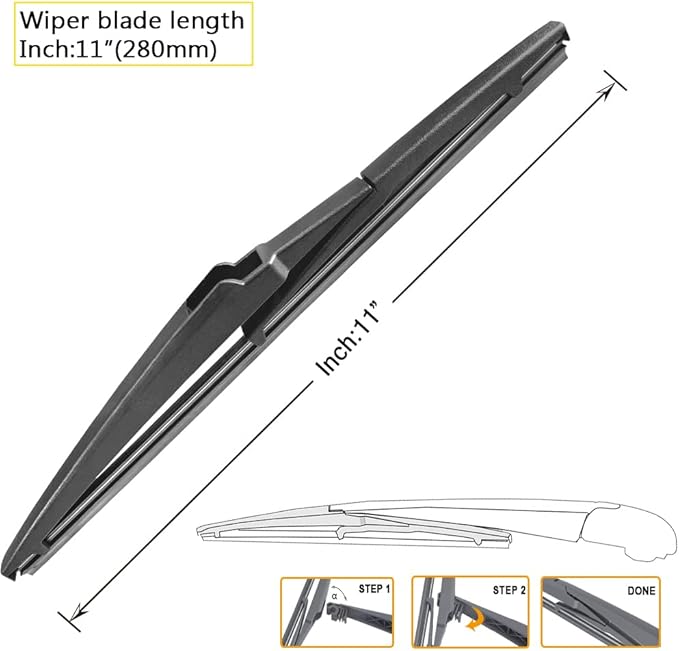 AUTOBOO 26"+19" Windshield Wipers with 11" Rear Wiper Blade Replacement for 2012 2013 2014 2015 2016 2017 Toyota Prius V -Original Factory Quality (Pack of 3)
