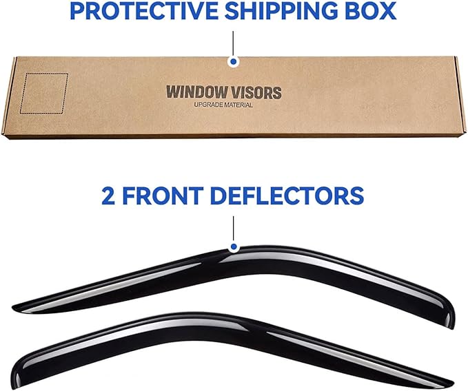 Window Visors Rain Guards Shield for Ford Transit 2014-2025, Out-Channel Window Vent Wind Deflectors Visors Shades for 14-25 Transit