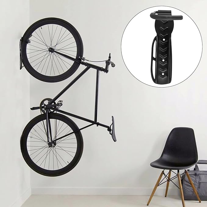 JEUIHAU 6 Pack Bike Rack Garage Wall Mount, Vertical Bike Hooks, Heavy Duty Bike Hanger with Non-Reversible Hooks, Bicycle Vertical System with Screws, for Indoor, Garage, Shed Bike Storage
