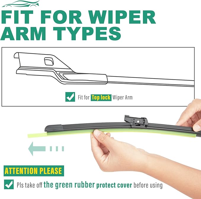 26" 22" 12" Windshield Wiper Blades Replacement for VW Volkswagen Atlas 2018 2019 2020 2021 2022 Premium All Weather Wiper Blade -OEM Quality(3 of Set)