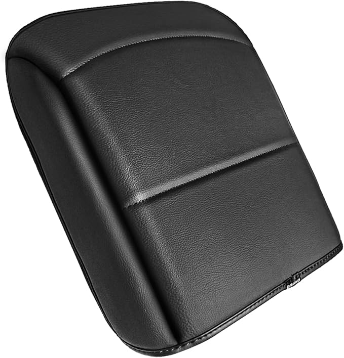 Muslogy Center Console Armrest Cover Compatible with Ford F150 2021-2024 2025 Comfort Armrest Pad Arm Rest Cushion Vegan Leather Protector 1-Inch Extra Thick(Bucket Seat ONLY)