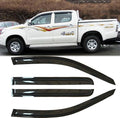 4pcs Outside Mount Style Dark Smoke Window Rain Guards Durable Side Wind Deflectors Vent Window Visors Fit for 2005-2021 Toyota HILUX Crew Cab Pickup