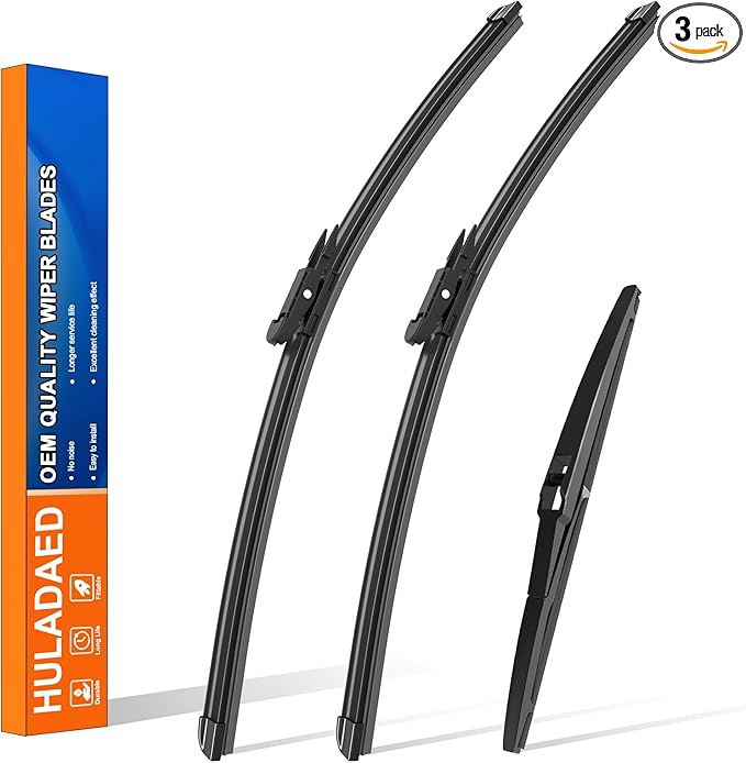 HULADAED® 20'' 20'' 12'' Windshield Wipers Replacement for Escape 2012 2011 2010 2009 2008,Silicone Front Rear Wiper blades for MY Car-All Weather & Quiet(3 PACK)