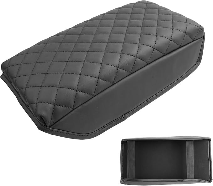 SXCY for 2024 2025 Crosstrek Armrest Cover (Thickened) for Subaru Crosstrek 2025 Accessories 2024 2025 Crosstrek Center Console Cover 2025 Crosstrek Middle Console Cover (Checked Pattern)