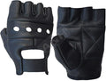 A&H Apparel Leather Motorcycle Glove Genuine Cowhide Fingerless Leather Driving Gloves (XX-Large)
