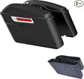 XFMT Motorcycle Hard Saddlebags Matte Black Saddle Bags Trunk W/Latches For Harley Touring Road King Street Glide Road Glide Electra Glide Ultra Classic 2014-2024
