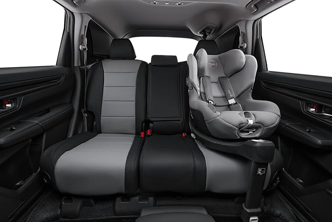coverdream Custom Seat Covers Compatible with Select Honda CRV 2012 2013 2014 Models - Leatherette (Black/Gray,Full Set)