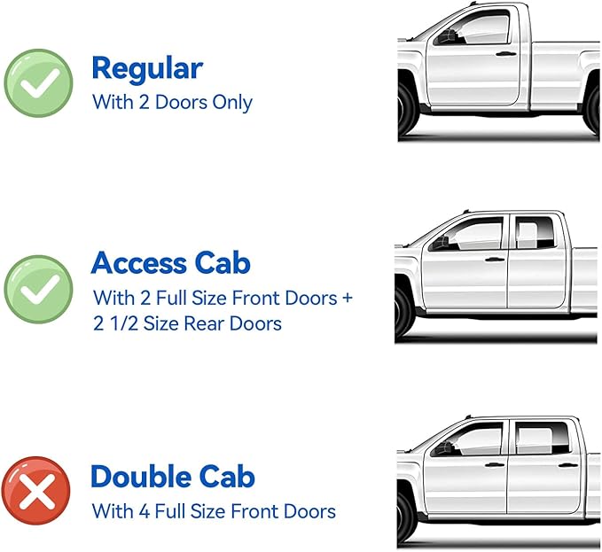 Window Visors Rain Guards for 2000-2006 Toyota Tundra Access Cab, Out-Channel Window Vent Wind Deflectors Visors Shades for 00-06 Tundra Regular Cab, for 2 Front Doors