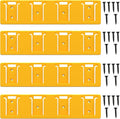 Battery Rack Compatible with DeWalt 20V Battery Holder, Mount 4 Slot Bulk Battery Garage Tool, Tools for Dewallt 20v, Wall Display Hook Holder (Yellow-4pc)