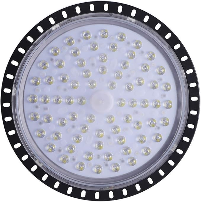 Viugreum 10 Pack 300W UFO LED High Bay Light, 30000LM 6500K Daylight White Ultra Thin LED Warehouse Lighting, IP65 Waterproof Commercial Bay Lighting for Garage Barn Workshop