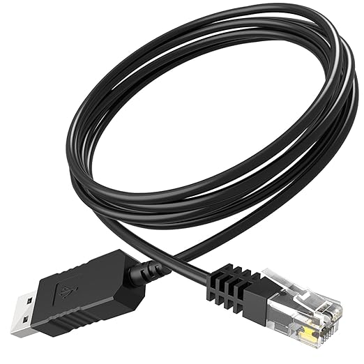 Radar Detector Cable, USB to RJ11 Plug Cord Compatible with Escort Passport 9500i, MAX360, Uniden R1 R3 R7, Beltronics,Radenso XP etc, 5Ft Length Replacement Radar Detector Cable