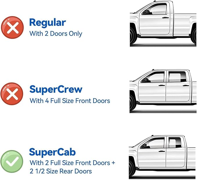 Window Visors Rain Guards for 2015-2024 Ford F150 SuperCab, Out-Channel Window Vent Wind Deflectors Visors Shades for 2017-2024 Ford F150 Raptor/ F250 /F350/ F450 Super Duty Extended Cab