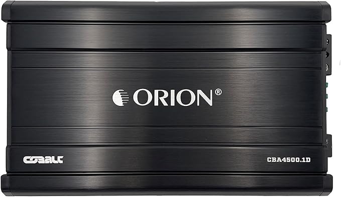 Orion Cobalt CBA4500.1D Monoblock 1-Channel Class D Amplifier for Car Subwoofer, 4500W, 2/4 Ohm Stable, Adjustable Low Pass & Subsonic Filter with Bass Boost, MOSFET Power Supply, Bass Knob Included