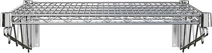 24" x 24" Chrome Wire Wall Mount Shelf