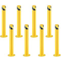 Safety Bollard Post, Steel Bollards,Parking Bollard, Yellow Powder Coated Safety Parking Barrier Post, for Traffic Sensitive Areas (8, 42"H*3"D)