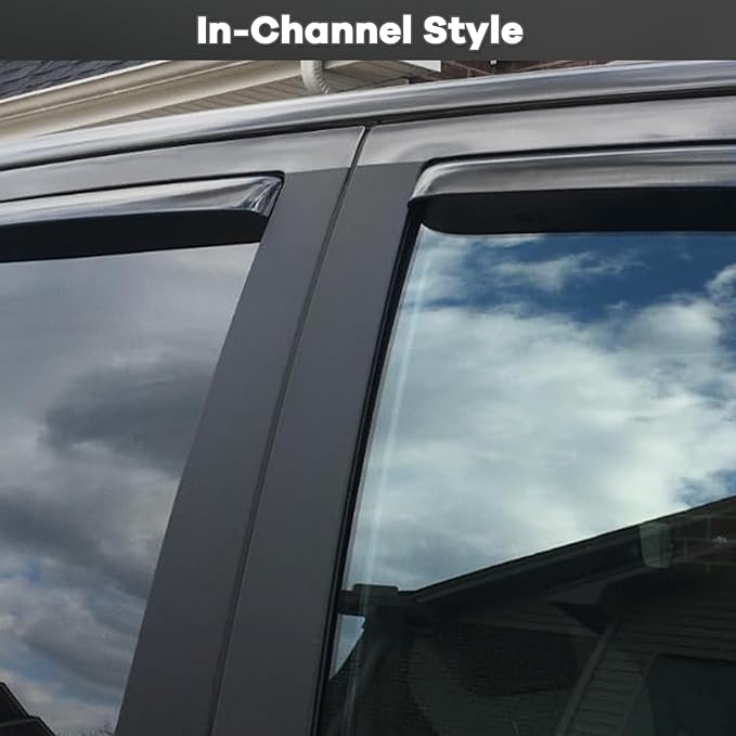in Channel Auto Rain Guards Fit for 2011-2016 Impreza Hatchback, 2013-2015 Subaru XV CrossTrek, 2016-2017 CrossTrek, Durable Wind Deflector Vent Window Visor Shade, 4PCS